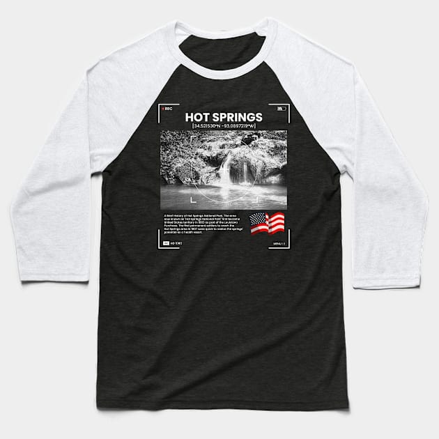 Hot springs National Park Baseball T-Shirt by Sally Honey